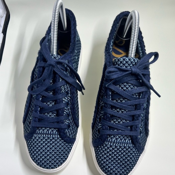 Sam Edelman Elena Baltic Navy Blue Sneakers Size 7.5 - Picture 5 of 12